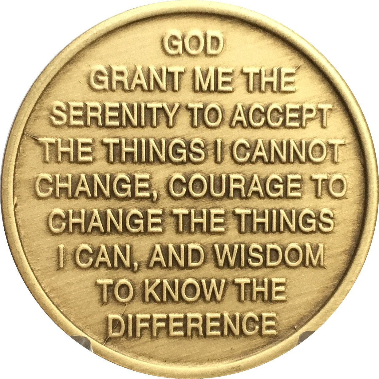 Color Rainbow Butterfly One Day At A Time Medallion Serenity Prayer Bronze Chip